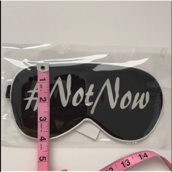 Silk Sleeping Eye Mask Hashtag NotNow Black - Picture 3 of 7